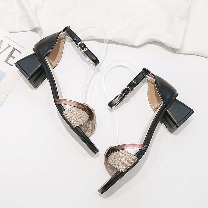 Sandal nữ quai ngang phối màu đế thời trang cao cấp- G062