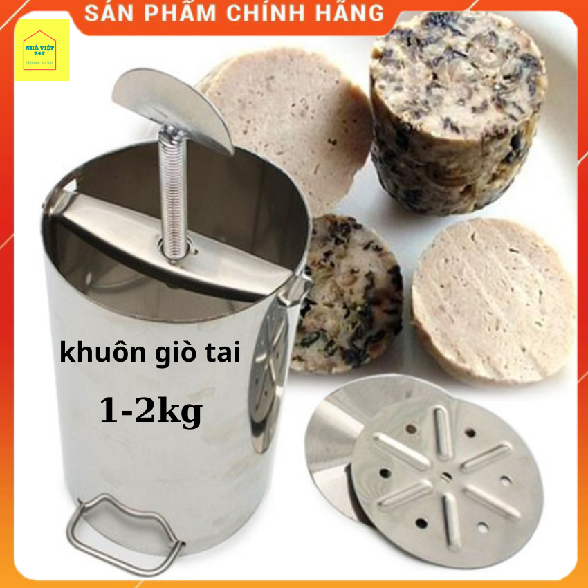Khuôn Làm Giò Thủ Bằng Inox 2kg- Dụng Cụ Làm Giò Xào ,Dày Rặn, Chắc Chắn,Dẽ Sử Dụng, Giá Rẻ[ NhaViet247]