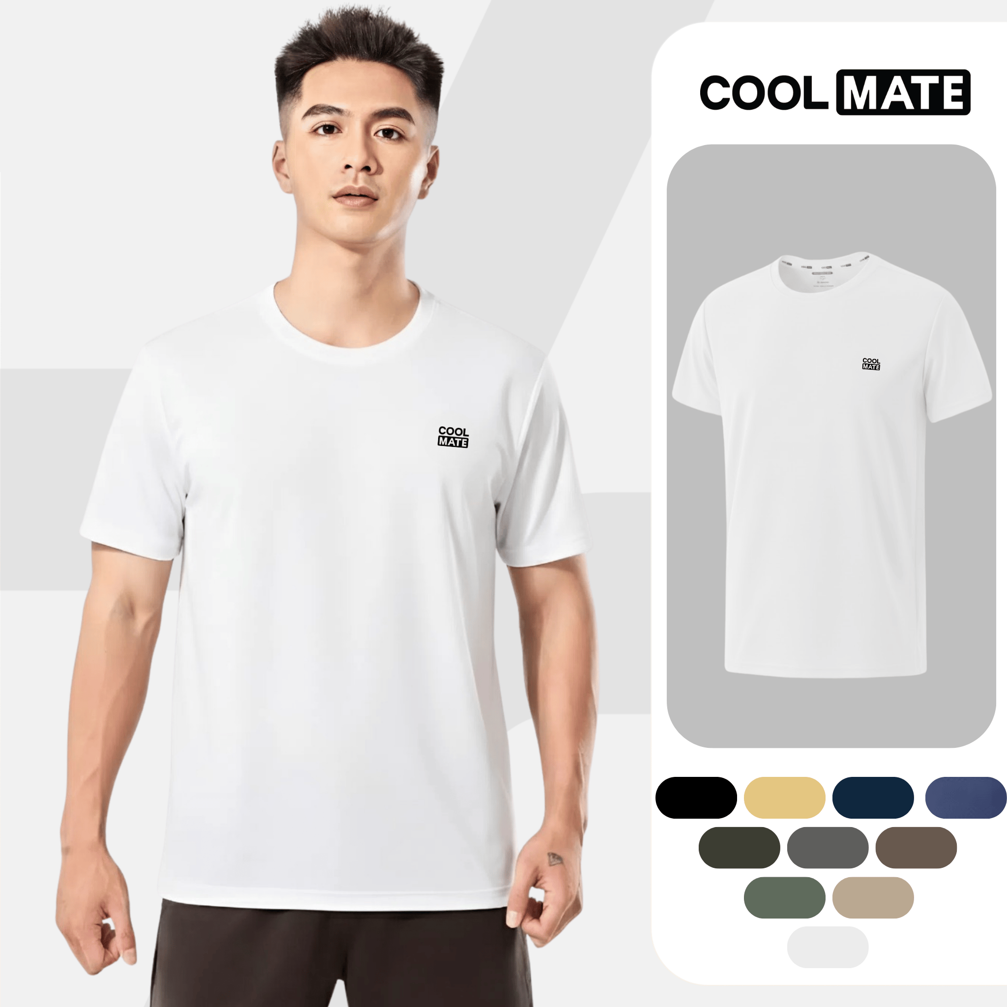 Áo THUN thể thao nam ProMax S1, áo tập Gym, chạy bộ , Pickleball, Tennis thoáng khí, thấm hút tốt Coolmate