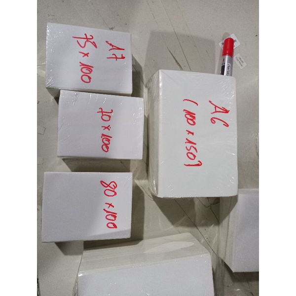 Giấy in nhiệt 70x100.75x100 .80x100.100x150 dạng tập 500tem