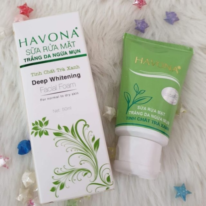 Sữa rửa mặt trắng da ngừa mụn havona 50ml