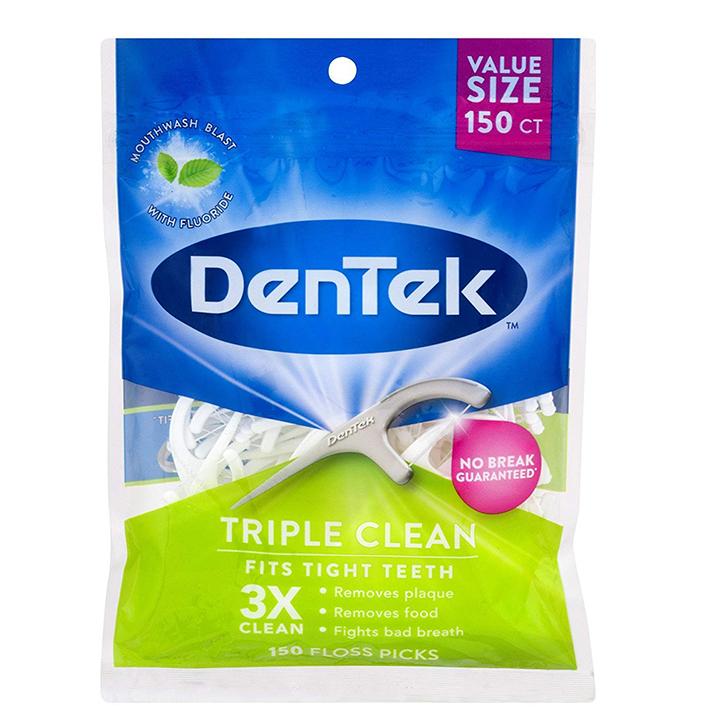 Chỉ tăm nha khoa dentek triple clean 150 cái