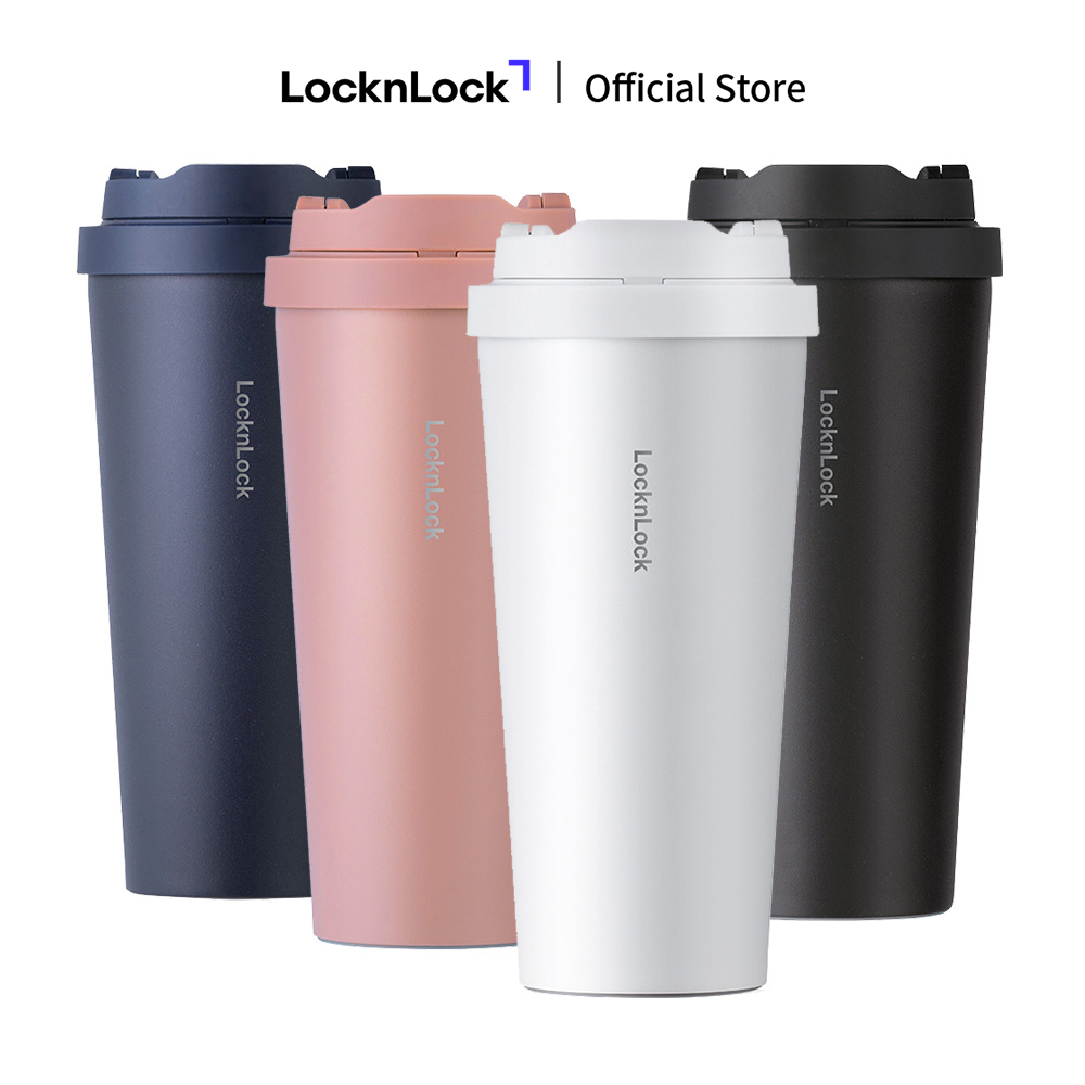 Bình giữ nhiệt LockLock Energetic One Touch - 550ml-400ml - LHC3249 - Thép không gỉ - 4màu - nắp bật dễ dàng - Giữ lạnh hơn 12h