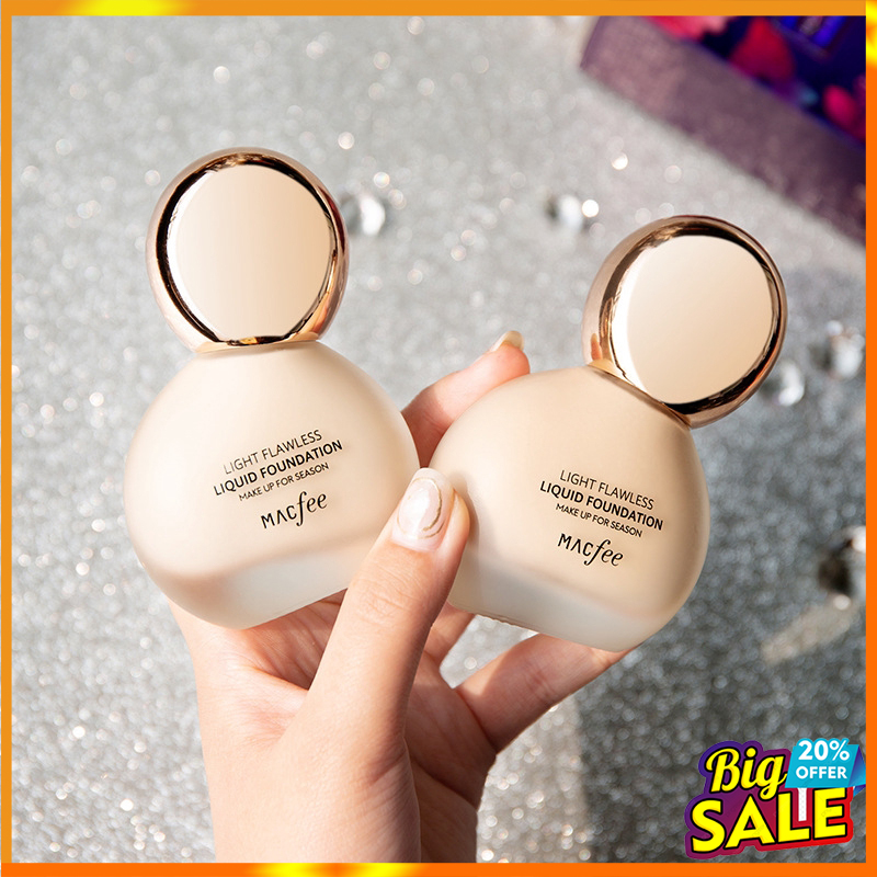 Kem nền dạng lỏng - MACFEE 30ML ,chất kem mềm mịn, che mọi khuyết điểm mà ko bị sủi, dùng cho mọi loại da .