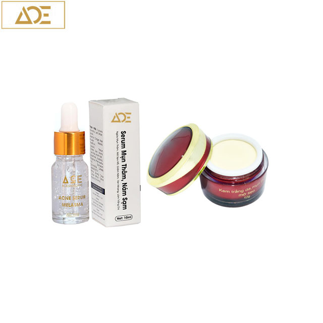] Combo kem mụn thâm liền sẹo 12g serum mụn thâm nám sạm 10ml