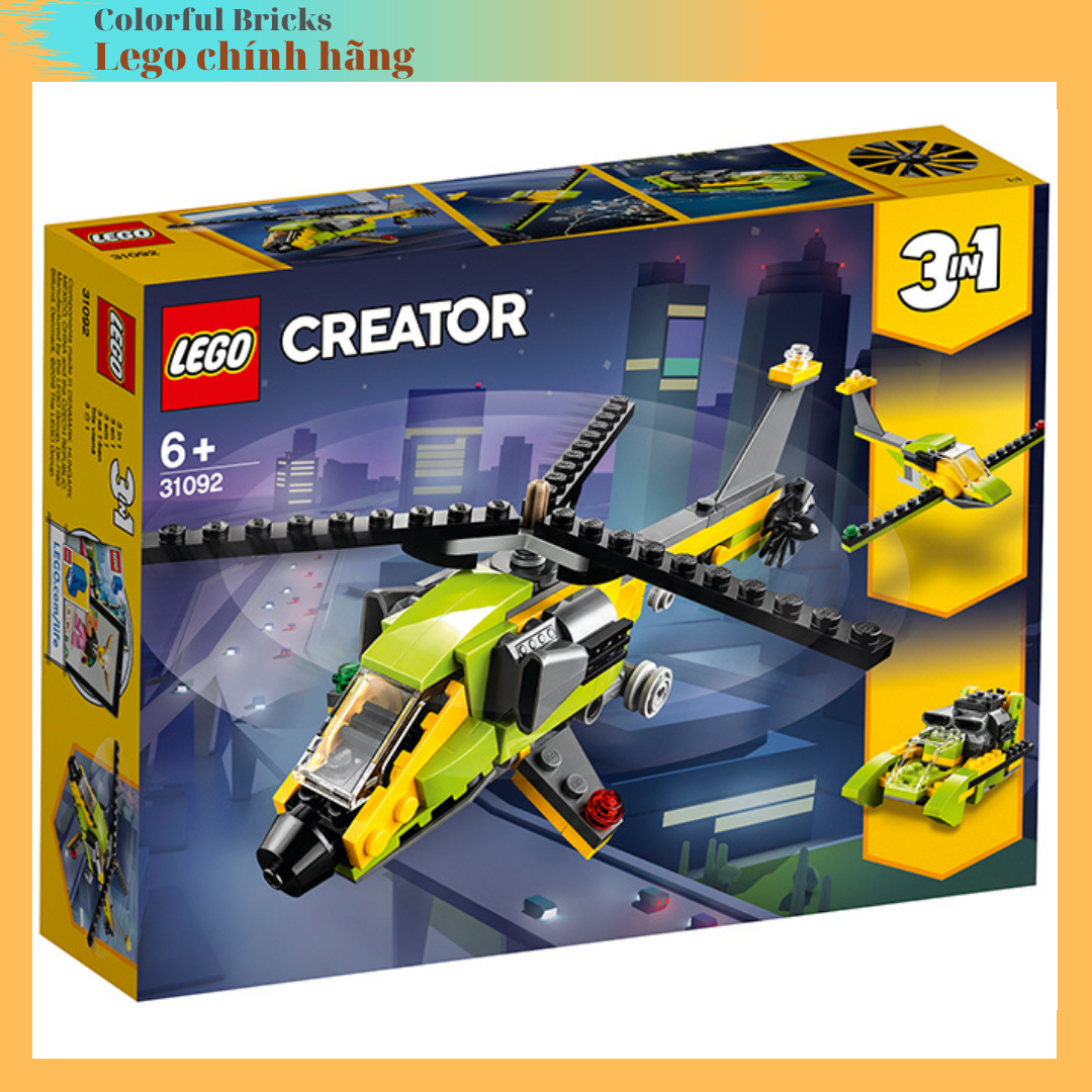 Lego creator 3in1 31092 - trực thăng thám hiểm - chính hãng