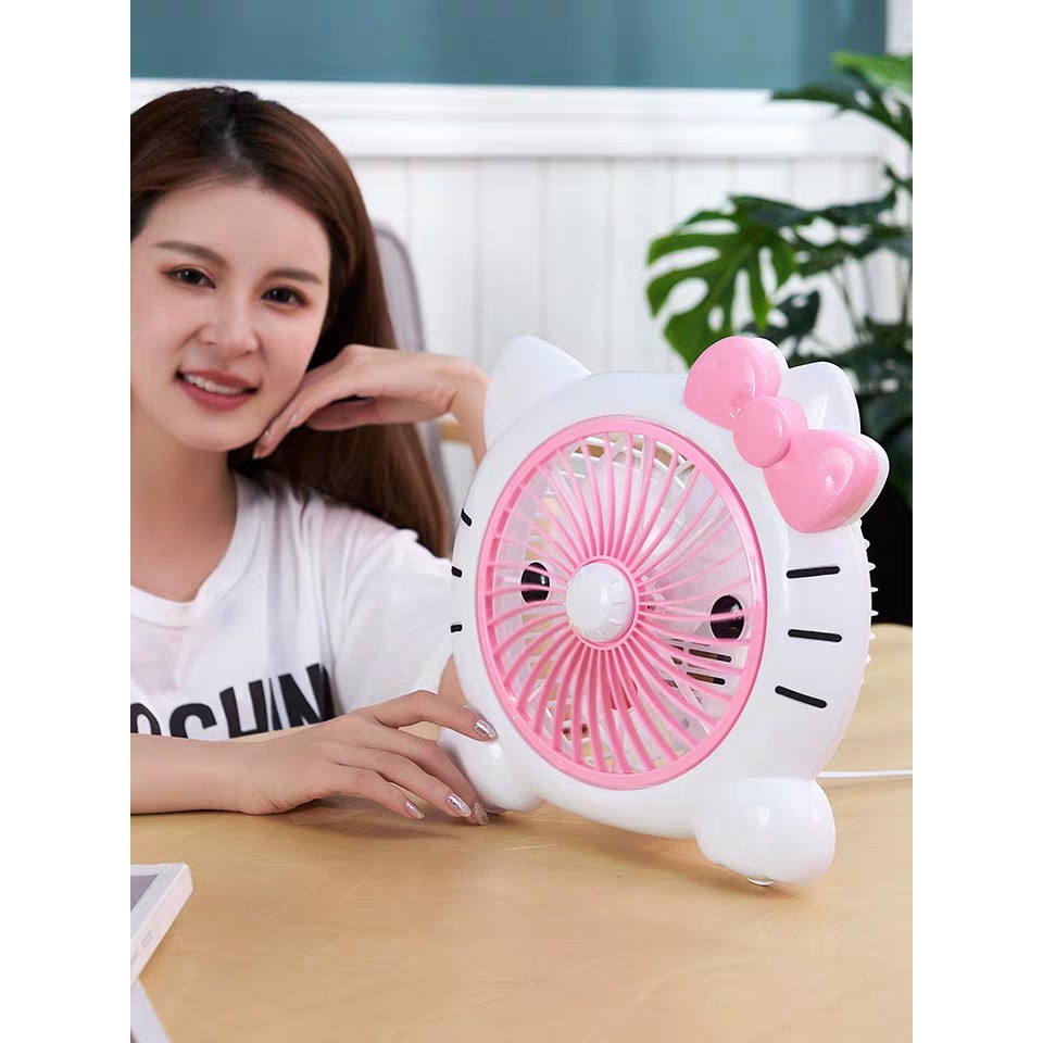 Quạt mini hình thú để bàn cắm điện văn phòng, Quạt văn phòng để bàn mini hình thú cắm điện