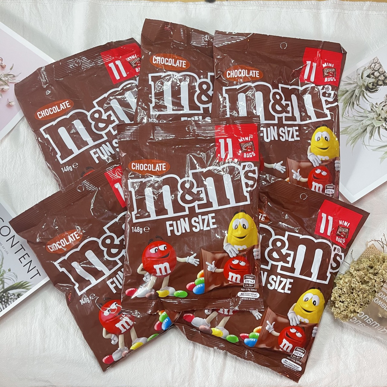 Kẹo m&m's gói 11 bịch nhỏ nhập úc