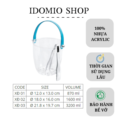 Xô nhựa đựng trà sữa, trái cây