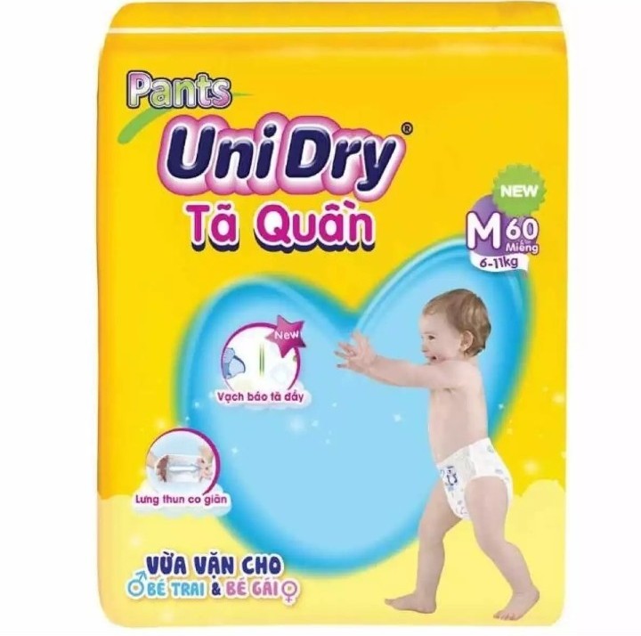 Tã quần unidry m60- l 54- xl 48 - xxl 44 miếng
