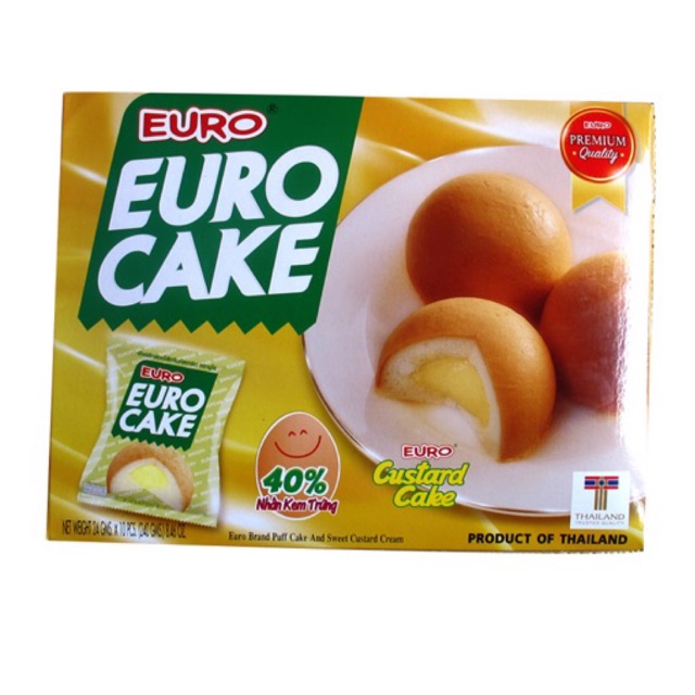Bánh trứng thái euro cake trứng 204g