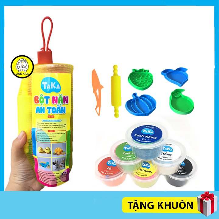 Đồ Chơi Đất Nặn Bột Mỳ Cho Bé Thông Minh Sáng Tạo (Tặng Kèm Khuôn Và Dụng Cụ)