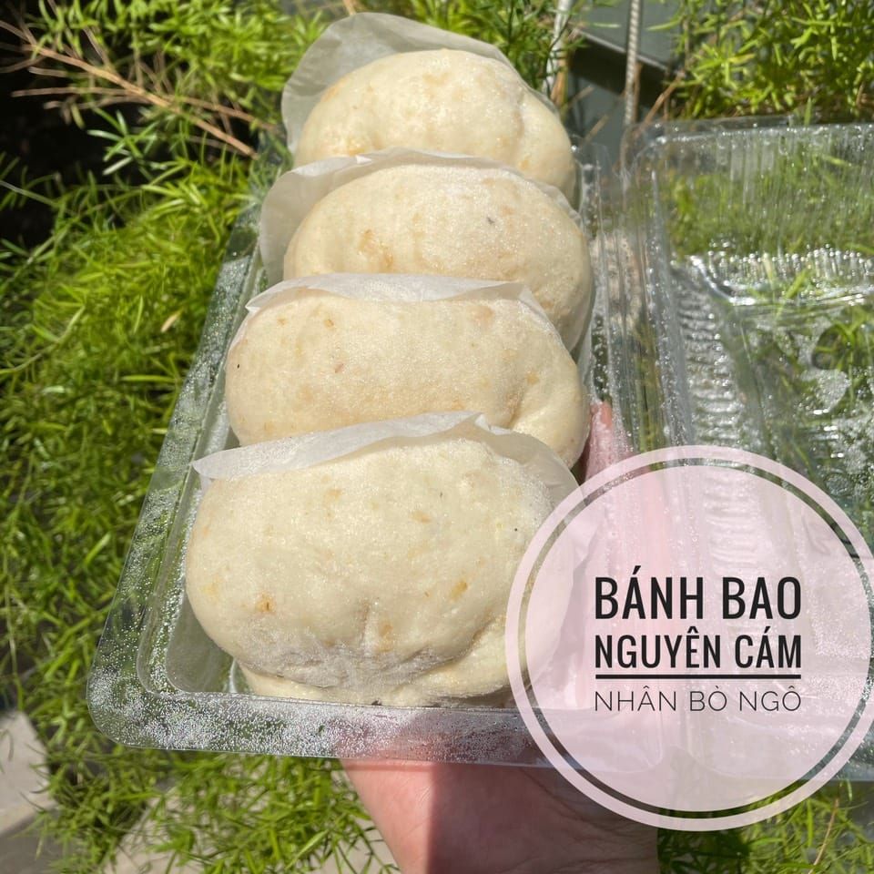Bánh Bao Healthy Nguyên Cám / Gạo Lứt 4 cái/hộp - giao hỏa tốc TpHCM