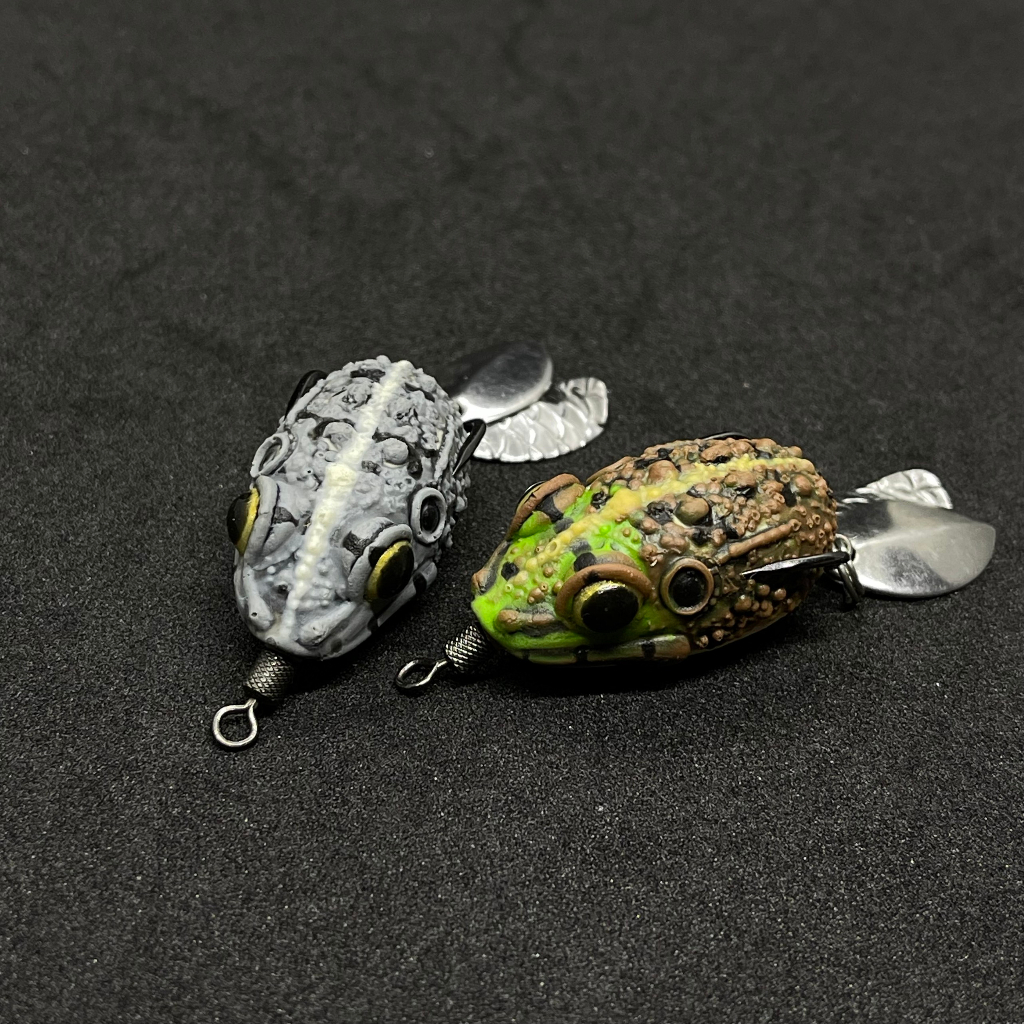 Nhái hơi Thái Lan Emo 4cm 7gr 2 thìa tạo hiệu ứng Phukiencaulure25 nhái hơi câu lure body siêu mềm chống vướng tốt