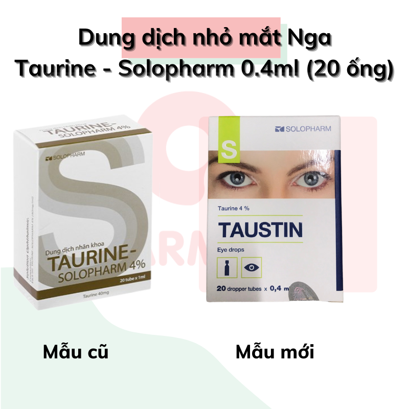 Dung dịch nhỏ mắt Taurine Solopharm hộp 20 ống