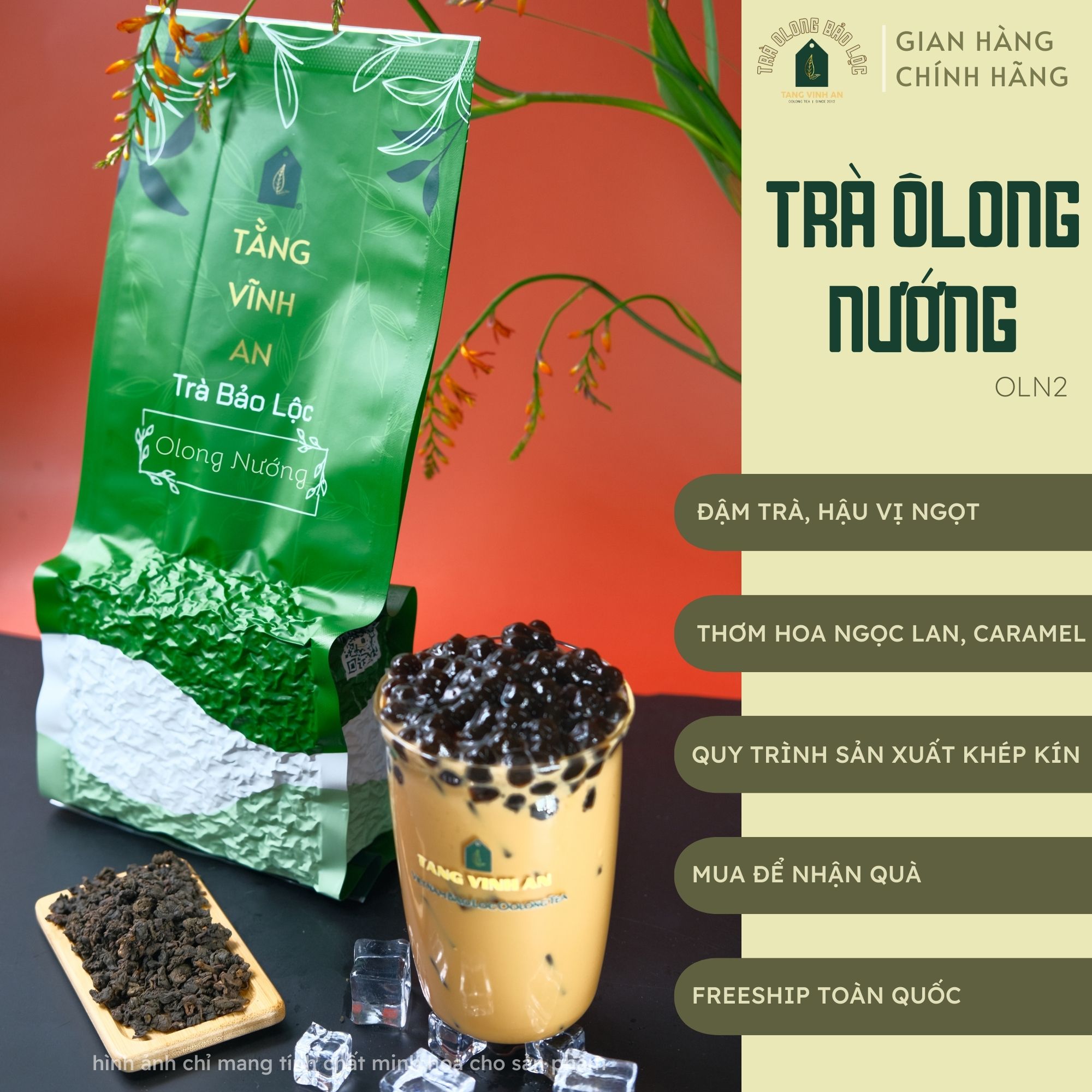 Olong Nướng dùng pha trà Sữa Olong đậm vị - Trà Ô Long Bảo Lộc