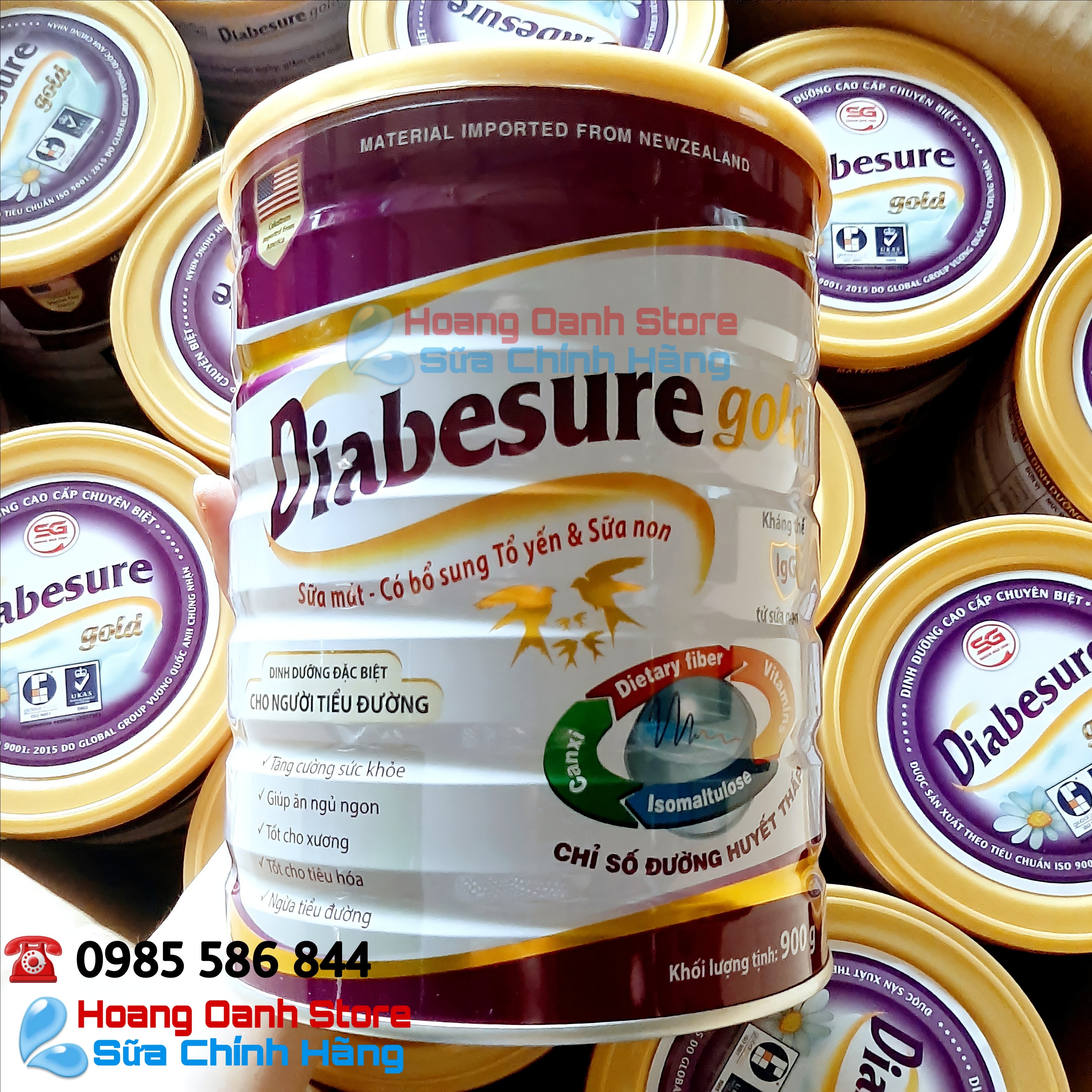 Sữa cho người tiểu đường - Diabesure gold 900g - Sữa dinh dưỡng cho người đái tháo đường - Tiểu đường
