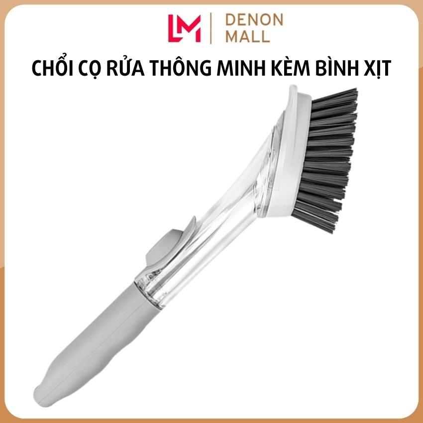Chổi cọ rửa chén bát thông minh, dụng cụ chà bồn rửa đa năng cao cấp, bàn chải chà nồi chảo, cọ rửa chén bát tay cầm dài, chổi cọ rửa chén bát cọ rửa xoong nồi đa năng kèm bình xịt và 1 đầu mút bọt biển