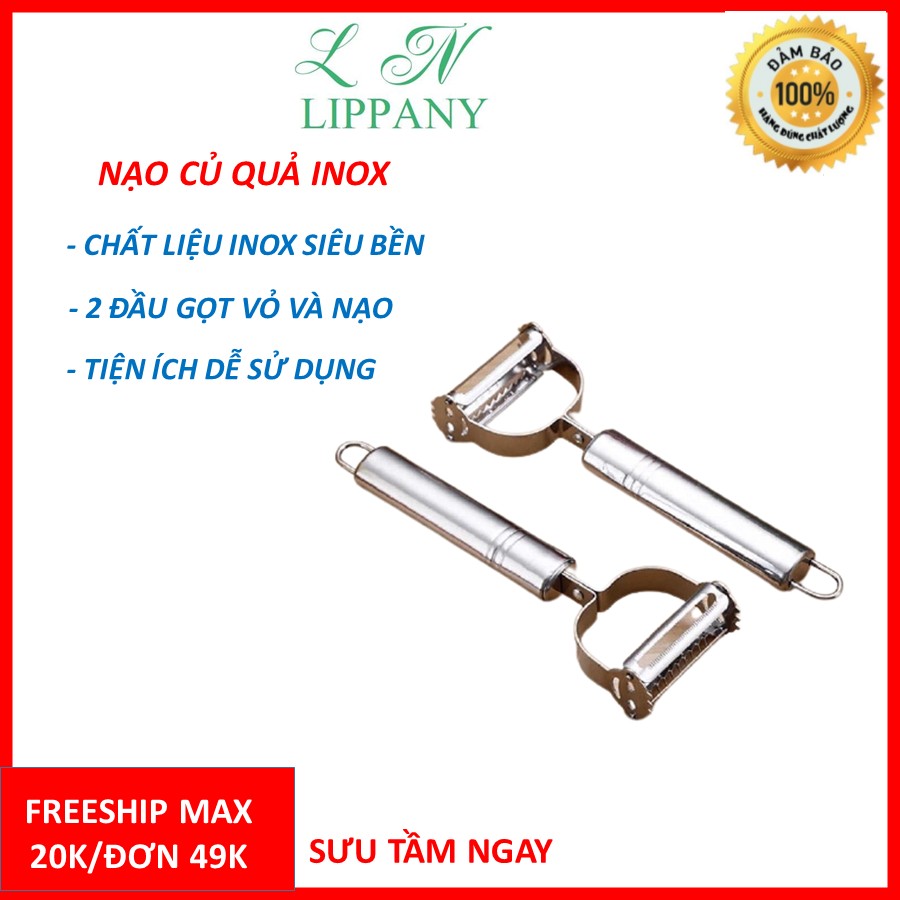 Dụng cụ nạo trái cây, củ quả inox 3 in 1 tiện dụng, nạo mỏng có thể bào sợi