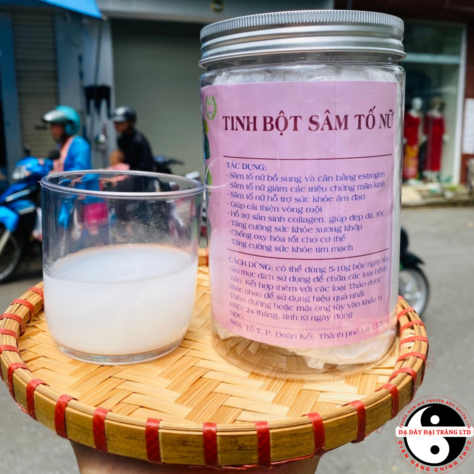 Tinh bột sâm tố nữ khô nguyên chất tăng vòng 1 thượng hạng, xay lọc thủ công từ củ sâm tố nữ tươi sản sinh collagen, tăng cường nội tiết