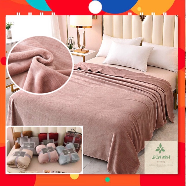 Chăn lông tuyết monte & jardin ⚡️siêu mềm mịn⚡️kích thước 2mx2m3, nặng 2kg - hàng nhập khẩu cao cấp