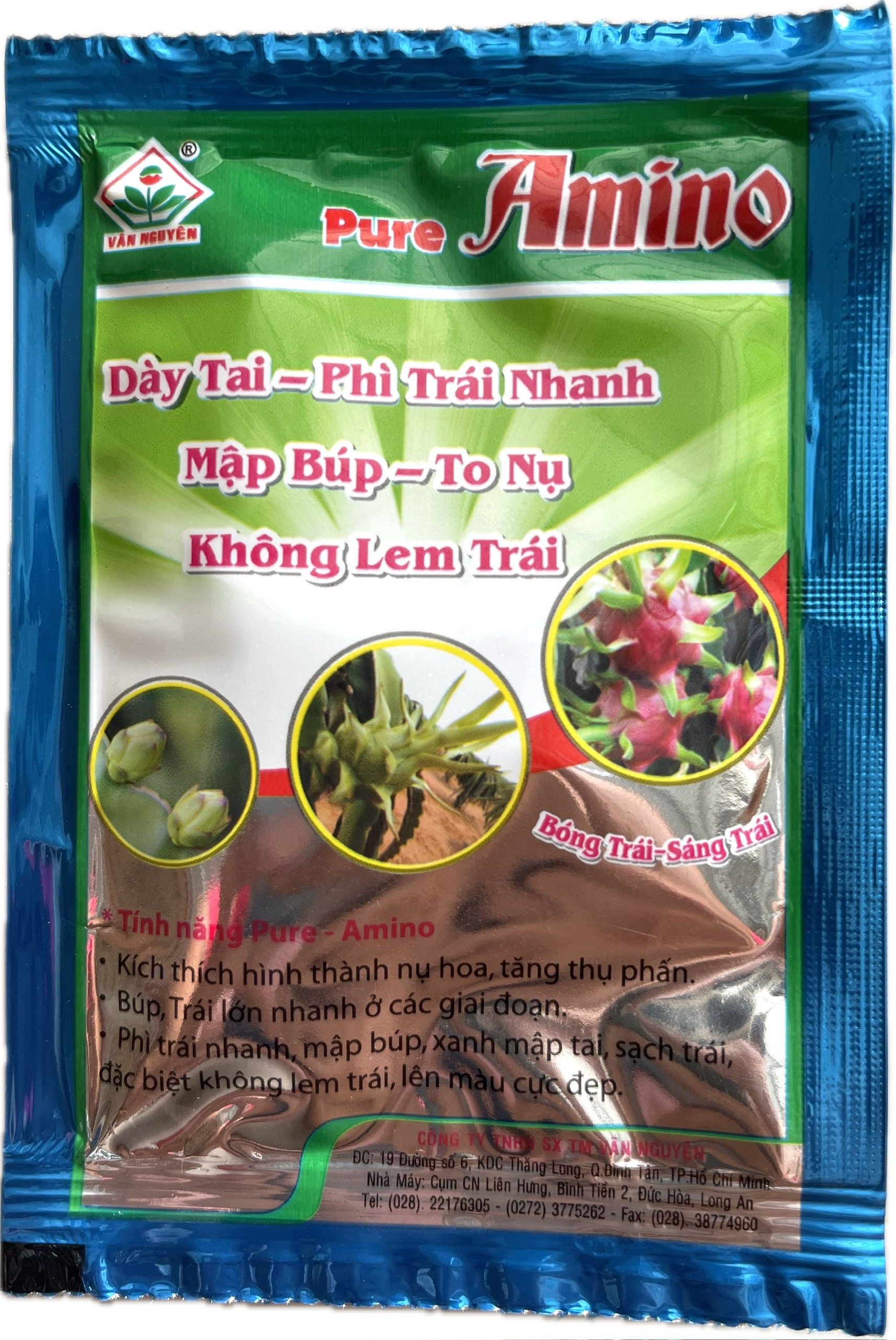 Phân Bón Chuyên Thanh Long - Pure Amino - Dày Tai - Mập Búp - To Nụ - Không Lem Trái - Gói 20ml