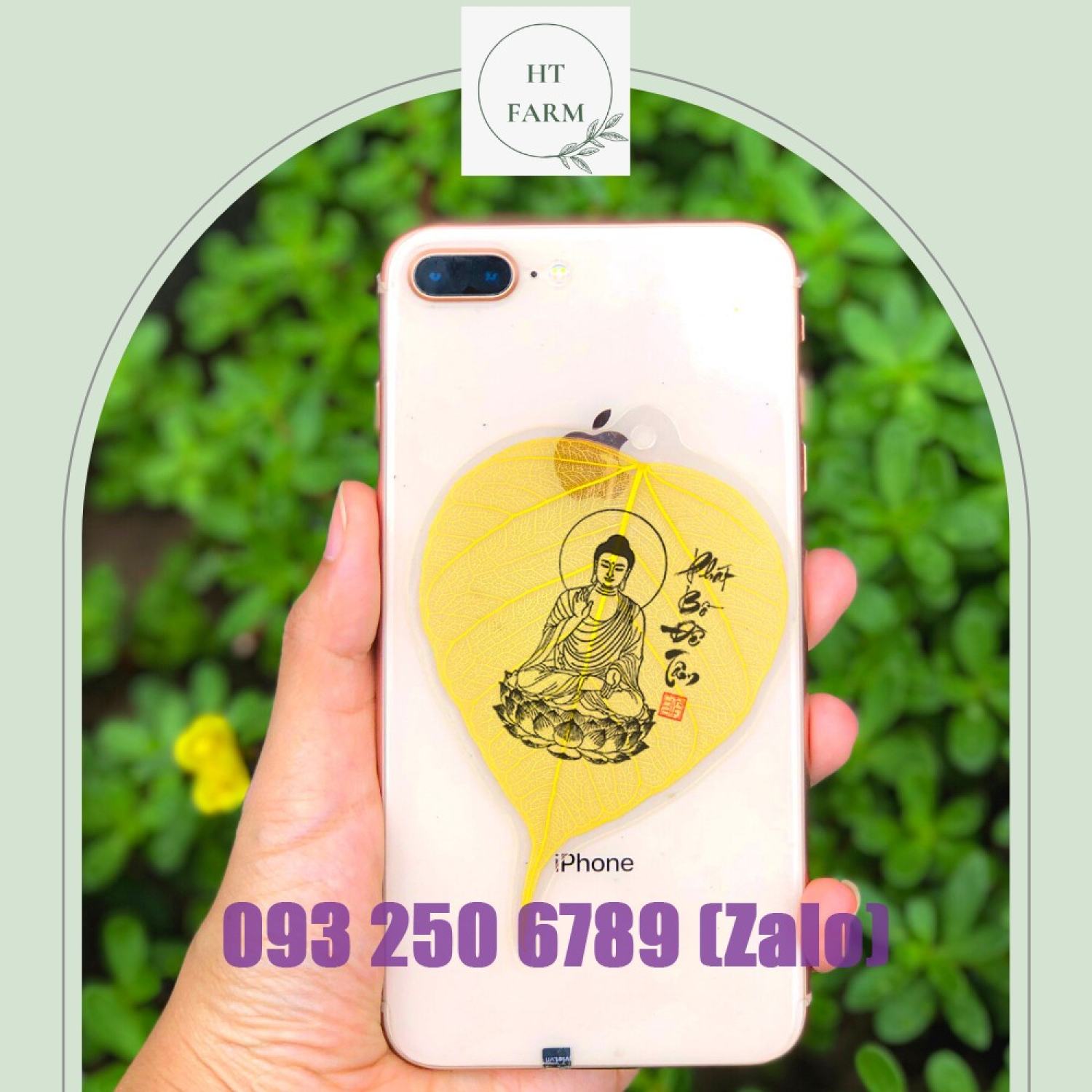 Lá bồ đề phật như lai , quan âm bồ tát ốp điện thoại, lá bồ đề thật, mang lại may mắn bình an
