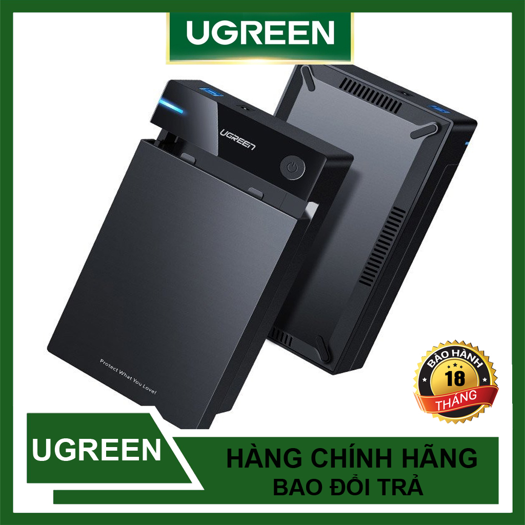 Hộp đựng ổ cứng 2.5 / 3.5 inch sata/usb 3.0 hỗ trợ 10tb chính hãng ugreen 50422