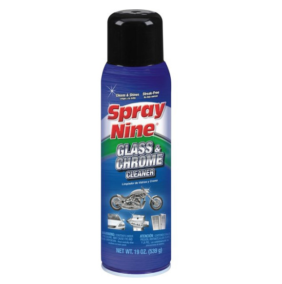 [HCM][Chai vệ sinh kính chrome thép không gỉ inox] Spray Nine Glass & chrome Cleaner 539g