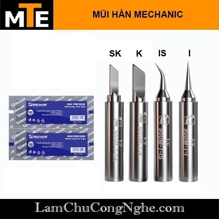 Mũi hàn mechanic vs 900m-t-i, is, k, sk dùng cho trạm hàn 936, 937