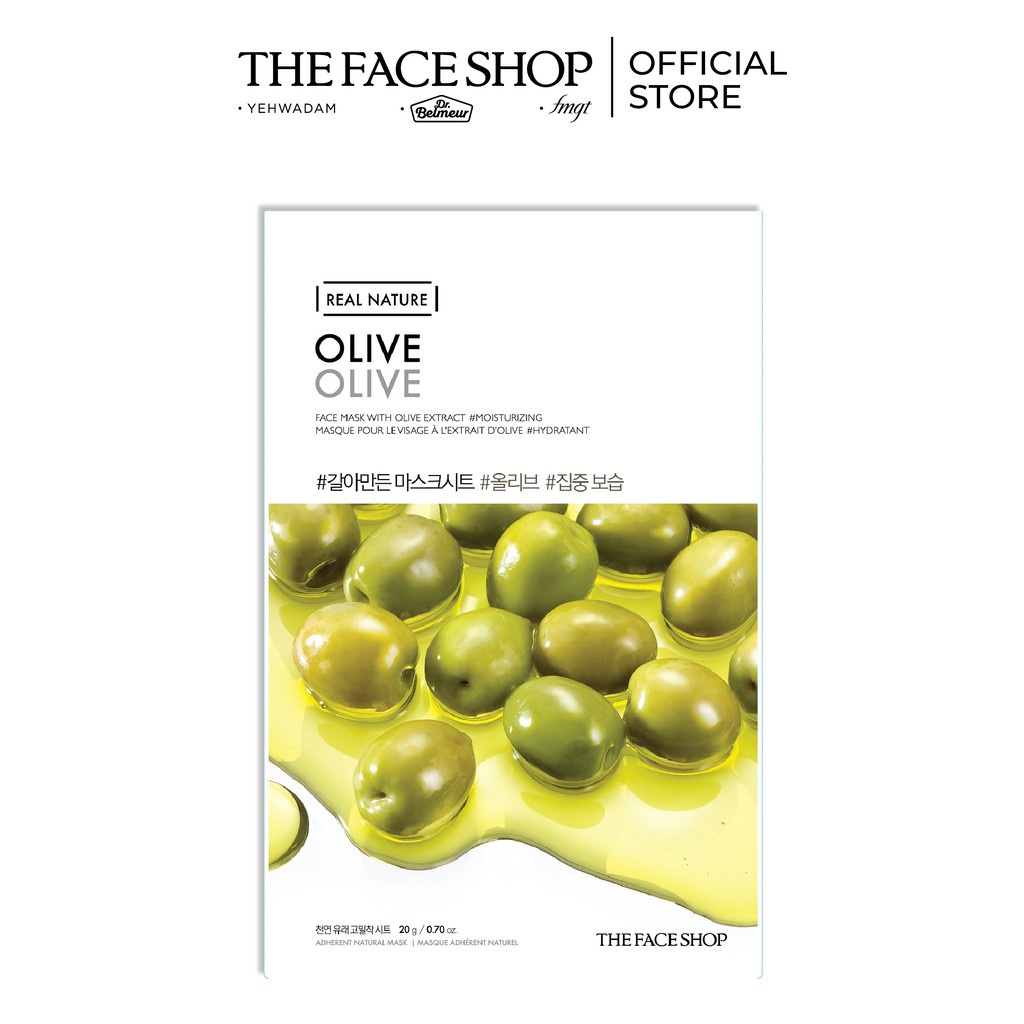 Combo 2 mặt nạ real nature oliu the face shop+bộ dưỡng 1.5mlx20
