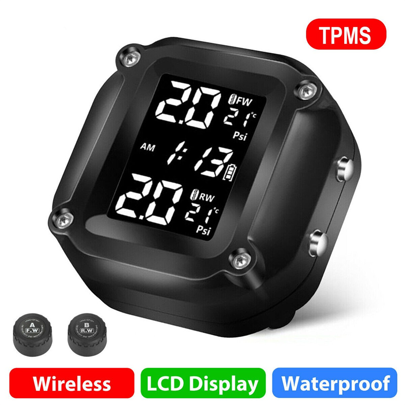 Xe Máy Cảm biến áp suất lốp động cơ TMPS giám sát áp suất lốp Hệ thống 2 bánh xe lốp cảm biến bên ngoài cho xe máy