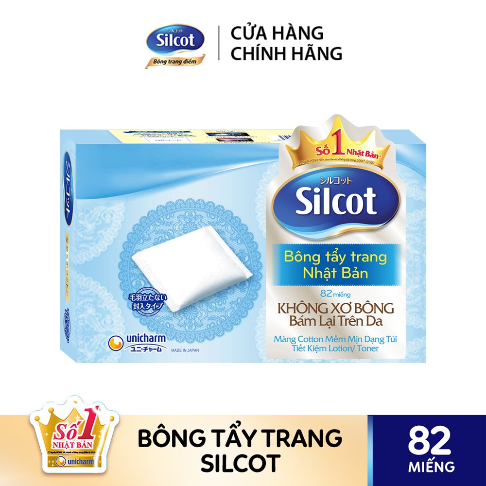 Bông tẩy trang Silcot hộp 82 miếng