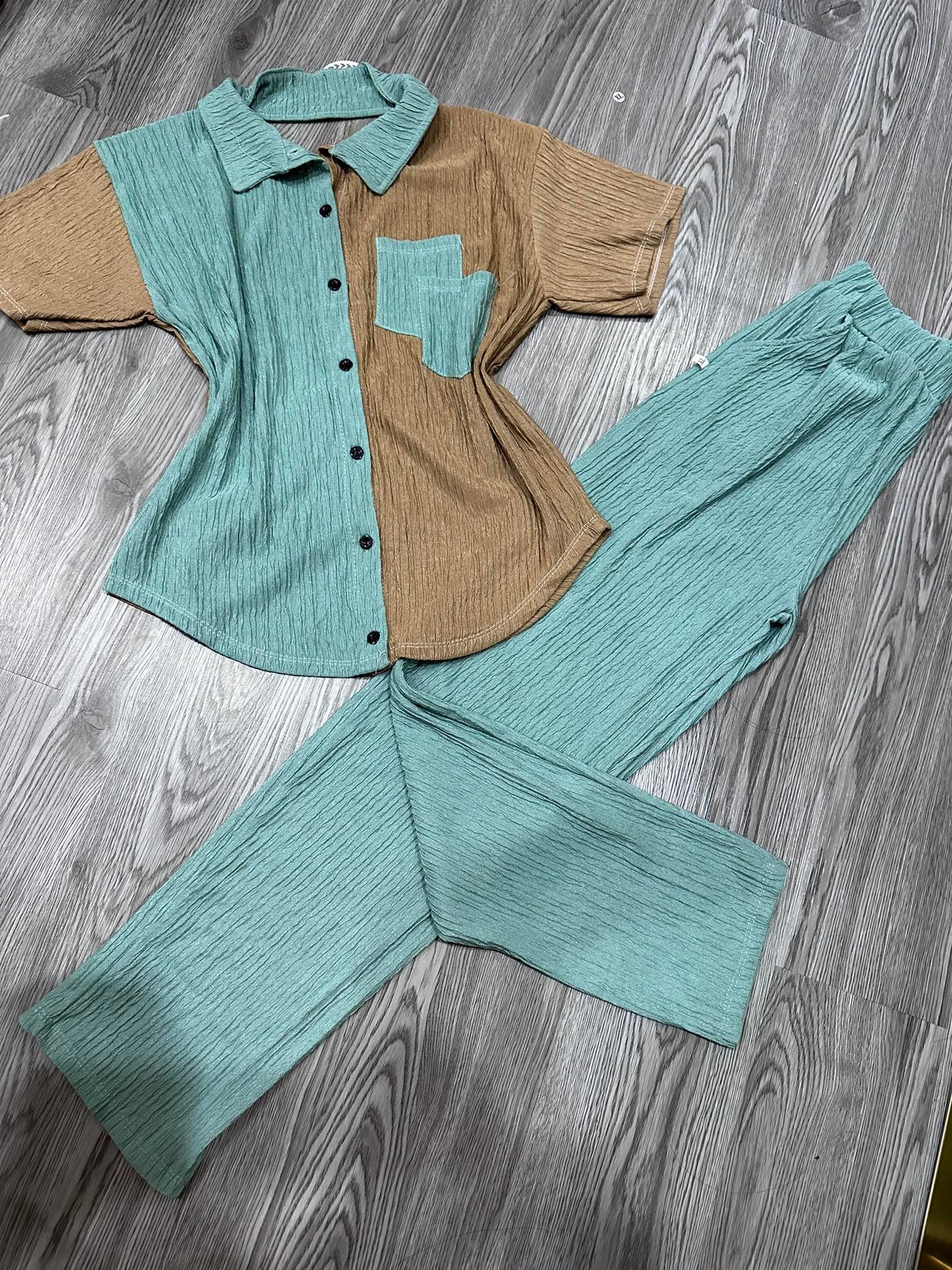 SET BỘ THUN XỐP DÀI PHỐI MÀU THỜI TRANG SIÊU DỄ THƯƠNG
