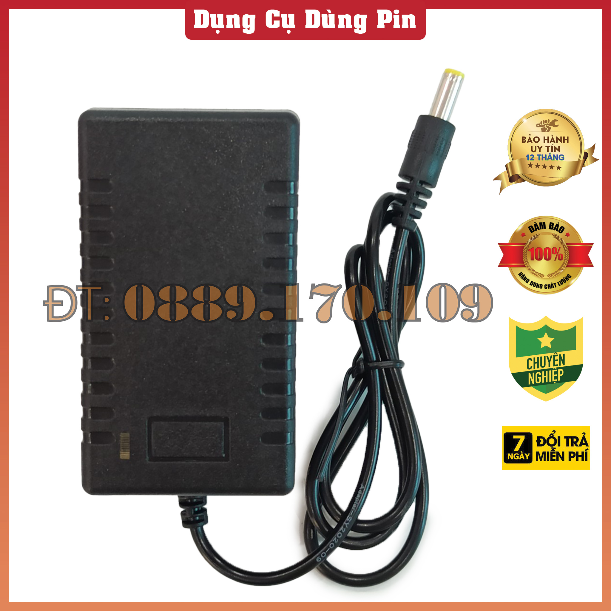 Sạc pin máy khoan - máy bắn vít dùng pin 5 cell - 16850 có tem 26v,36v,66v,72v