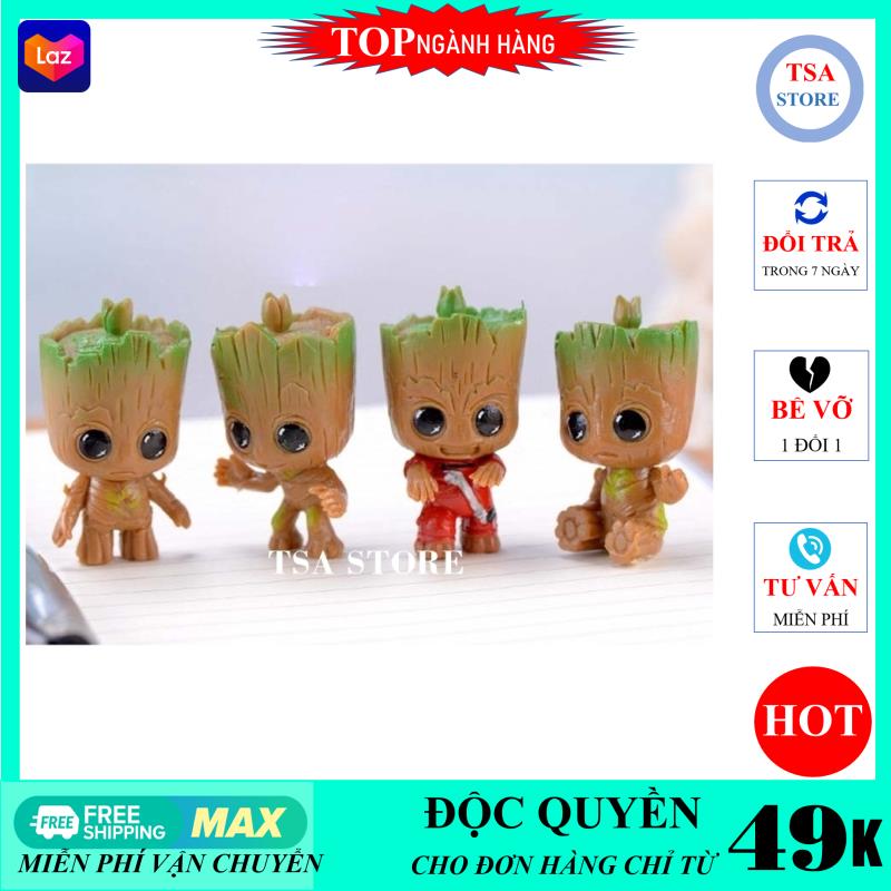 Tiểu cảnh mini Groot Baby trang trí tiểu cảnh sen đá/chậu cây mini/terrarium/hồ cá/bonsai/hòn non bộ/sen đá/xương rồng TSA STORE