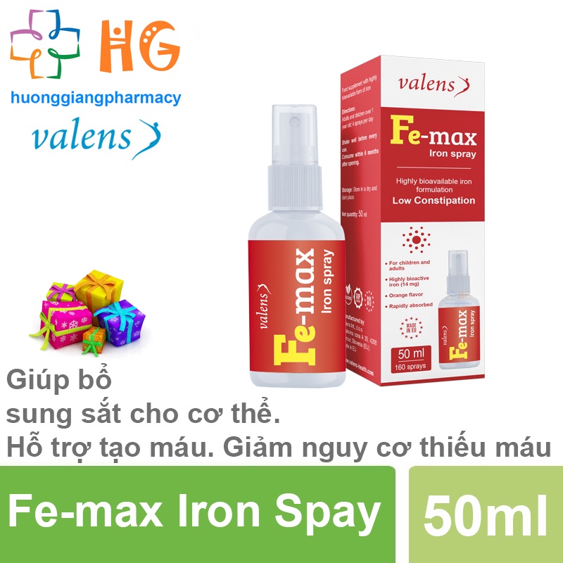 Sắt dạng xịt Fe Max Iron Spray bổ sung sắt cho mẹ và bé Hỗ trợ tạo máu