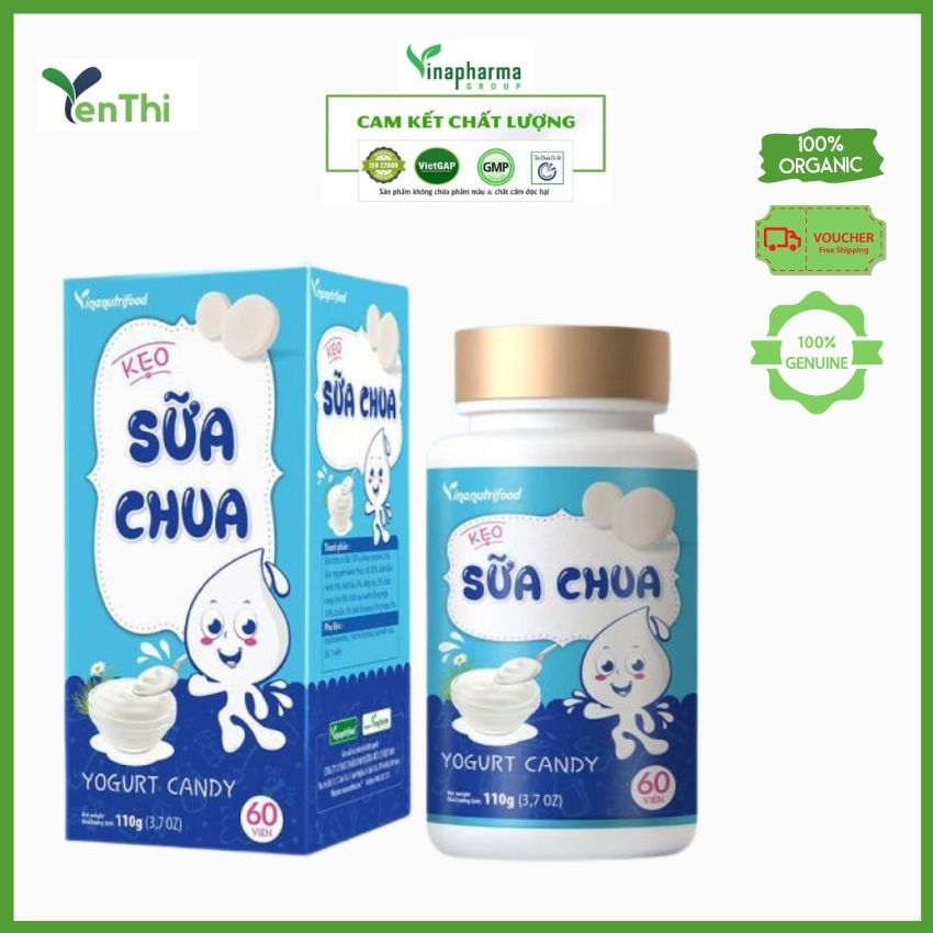 Kẹo Sữa Chua YT12 Hộp 30 Viên-YenThi-Viên Sữa Chua Vinanutrifood Bổ Sung Lợi Khuẩn Tăng Miễn Dịch Cho Trẻ