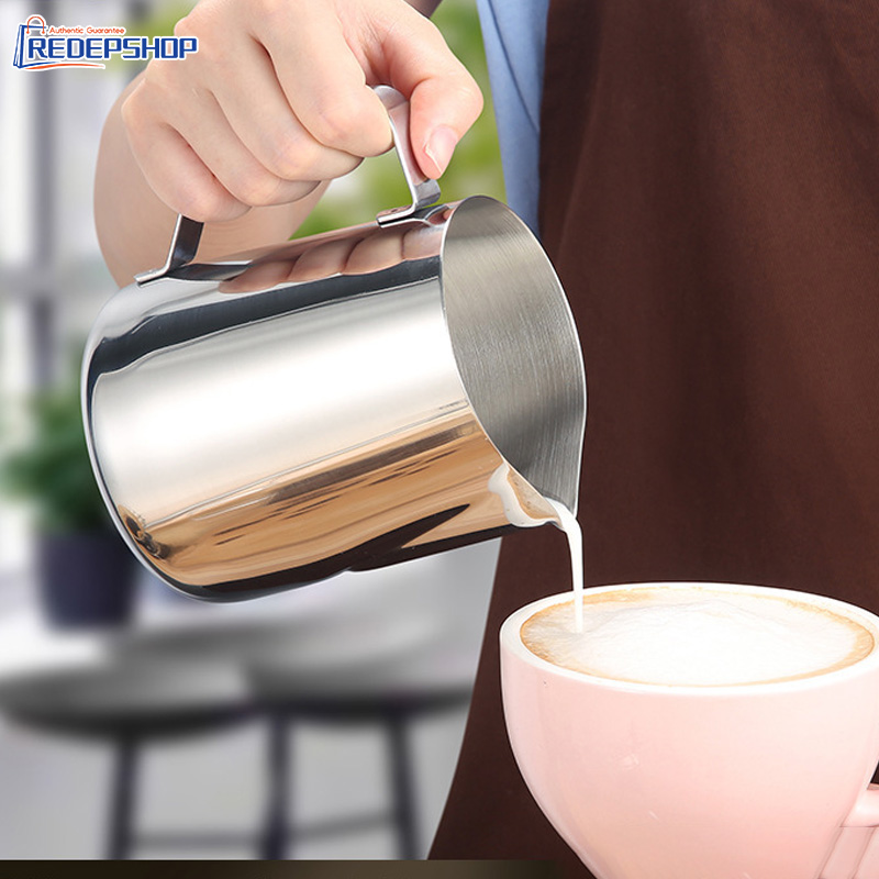 Ca đánh sữa inox Bình đánh bọt sữa Tạo Milk Foam 350ml cà phê Espresso Latte