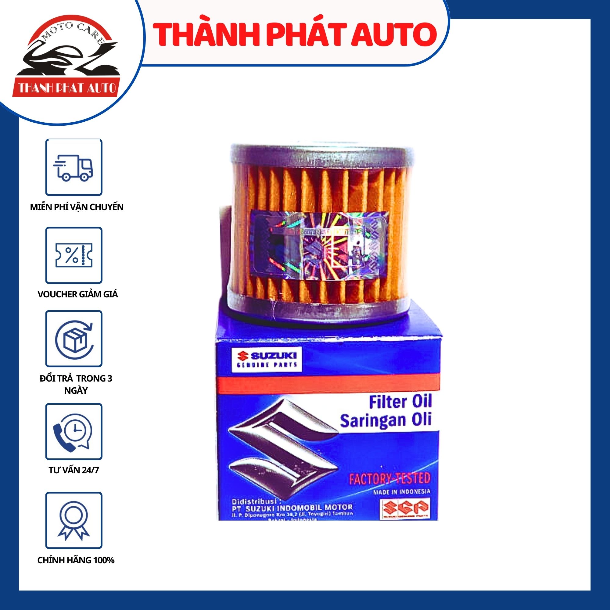 Lọc nhớt Suzuki Indo dùng cho Raider/Satria/FX/GSX/GD110