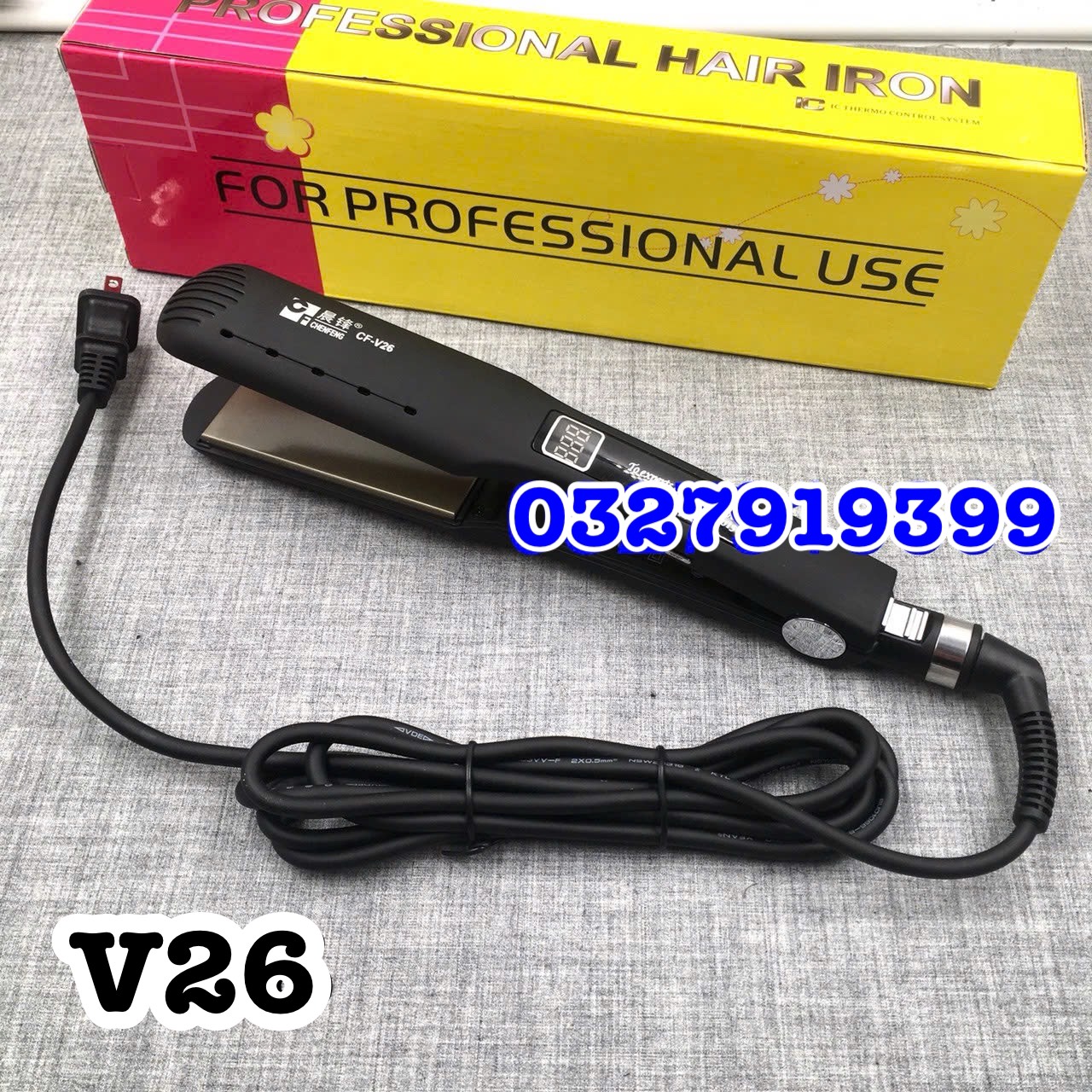 Máy duỗi tóc chuyên nghiệp V26 có màn hình LCD