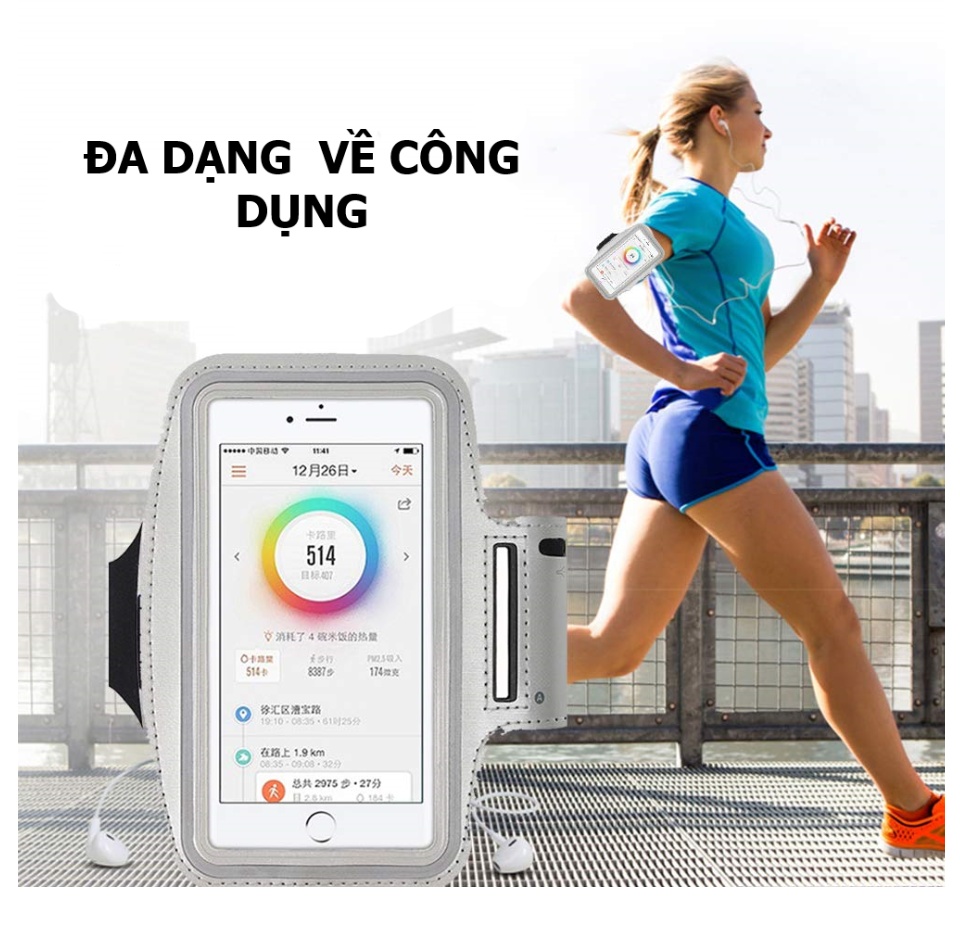 Đai đeo tay tập thể thao cho điện thoại iPhone Samsung Lumina 4.7 inch