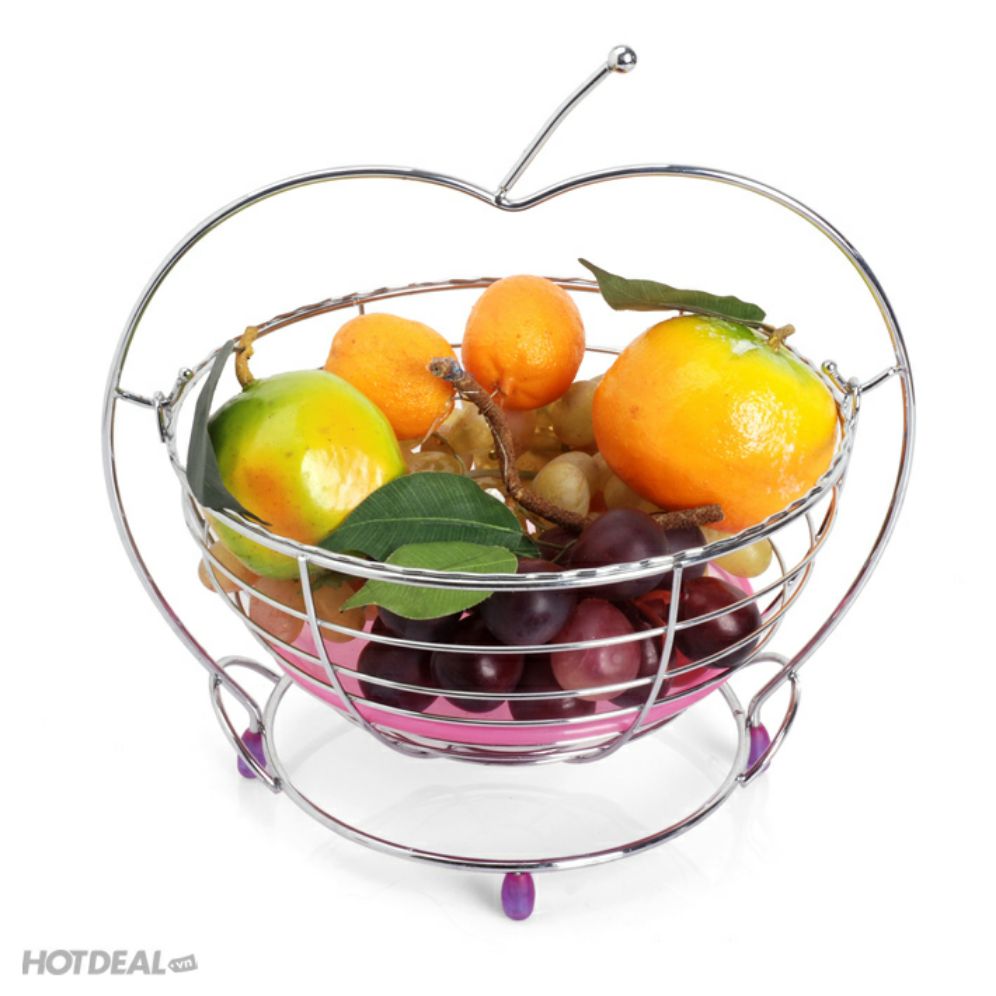 GIỎ XÍCH ĐU HOA QUẢ INOX HÌNH QUẢ TÁO TRƯNG BÀY – ĐỘC ĐÁO VÀ NHIỀU CÔNG DỤNG