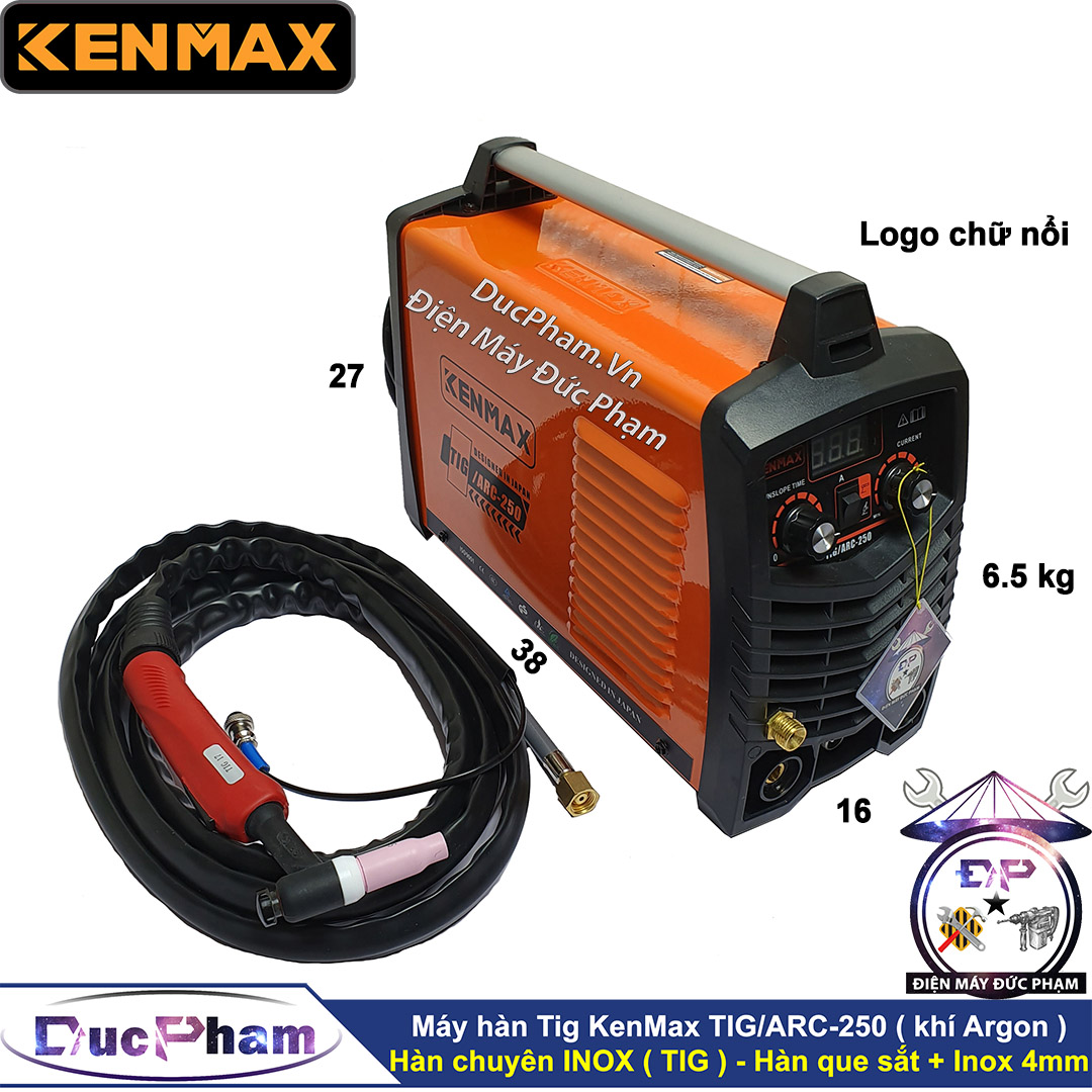 Máy hàn tig kenmax tig/arc-250 điều chỉnh độ trễ khí ra - máy hàn inox - máy hàn sắt - máy hàn que - máy hàn điện tử