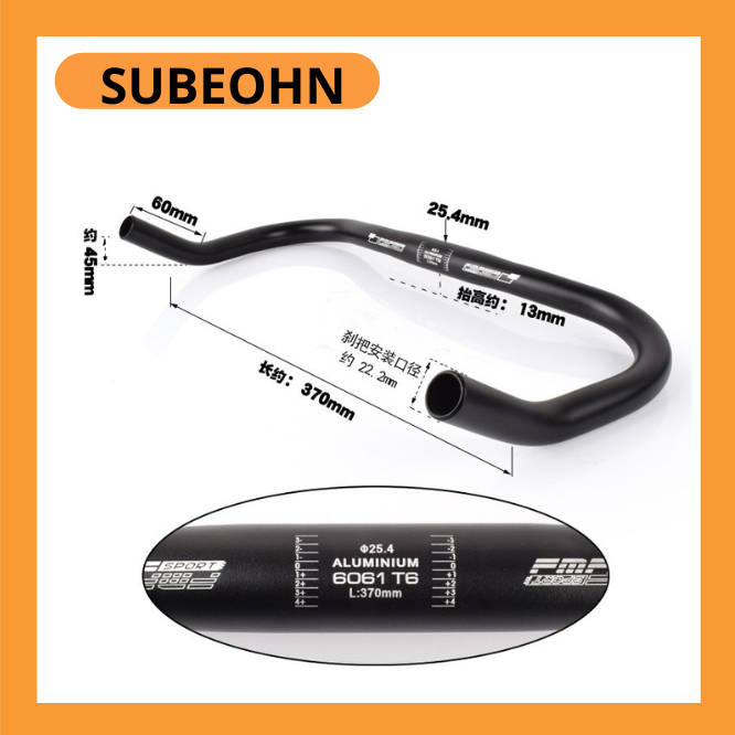 Ghi đông sừng trâu tay lái sừng trâu cho xe đạp thể thao 25.4mm