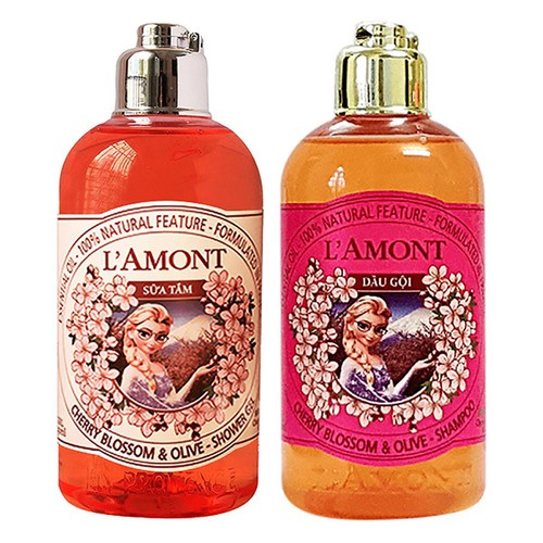 Sữa tắm và Dầu gội LAmont En Provence hương Hoa Anh Đào cho bé - 250ml/chai