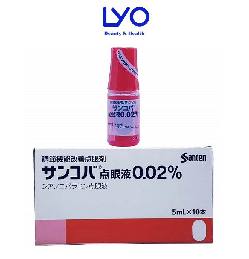 Dung dịch nhỏ mắt sancoba 0.02% santen 5ml nhật bản giúp đôi mắt sáng khỏe