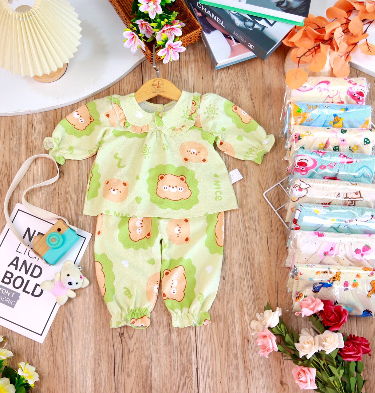Combo 3 bộ đũi xốp tay dài bé