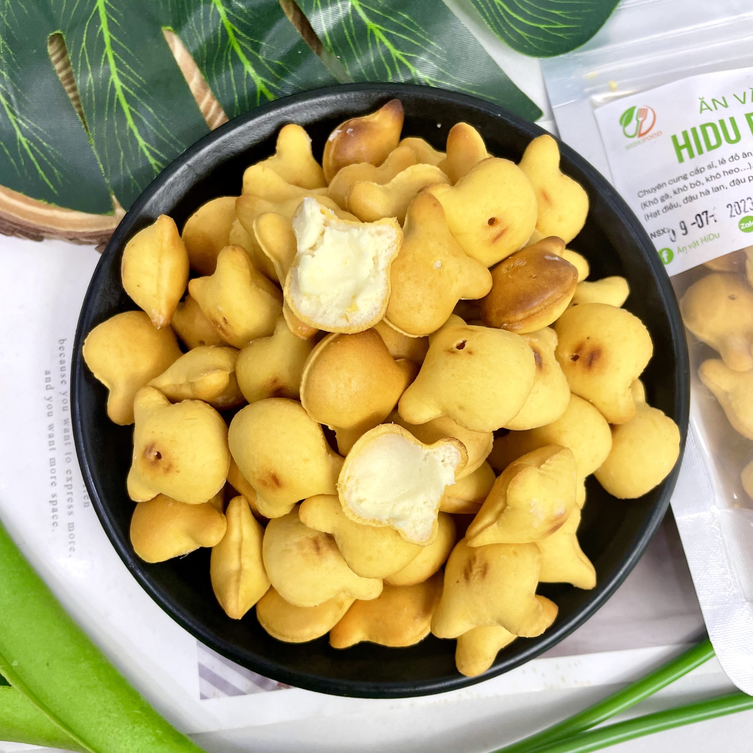 Bánh gấu nhân kem sữa thiên hồng 100gr giòn tan béo ngậy