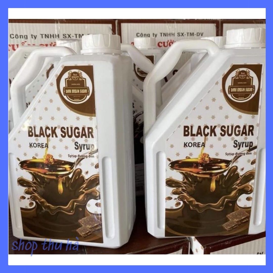 Siro đường đen Hàn Quốc can 2.5kg-nguyên liệu làm trà sữa